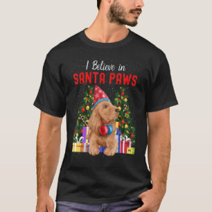 Ich glaube an Santa Paws Niedlich Cocker Spaniel C T-Shirt