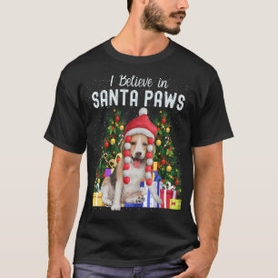 Ich glaube an Santa Paws Niedlichen Weihnachtsmann T-Shirt