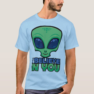 Ich glaube an Sie freundlichen Cartoon Alien T-Shirt