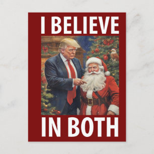 Ich glaube an Trump und das Santa T-Shirt Funny Postkarte