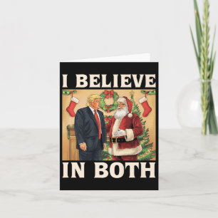 Ich glaube an Trump und den Weihnachtsmann, lustig Karte