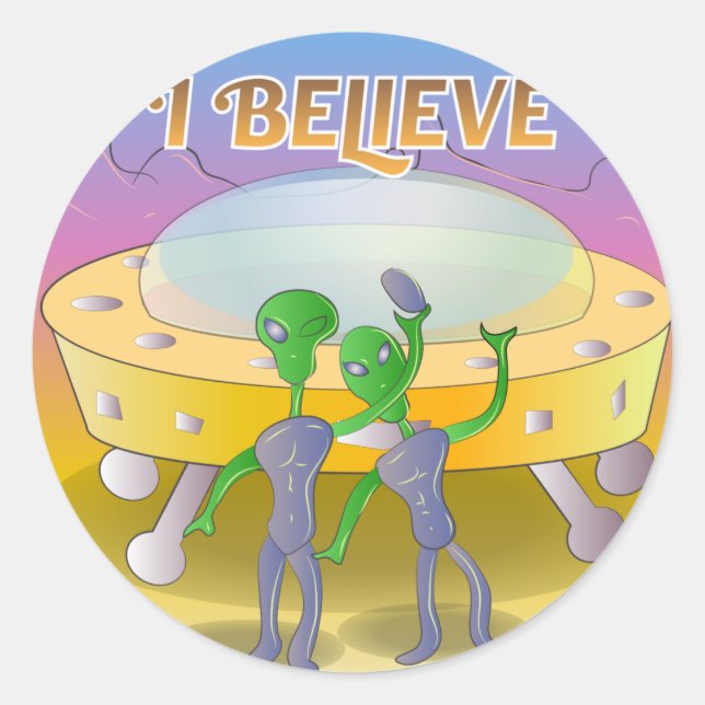 Ich glaube an UFO Sticker (Vorderseite)