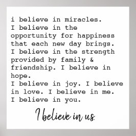 Ich glaube an uns poster