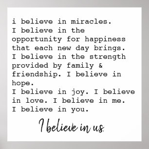 Ich glaube an uns poster