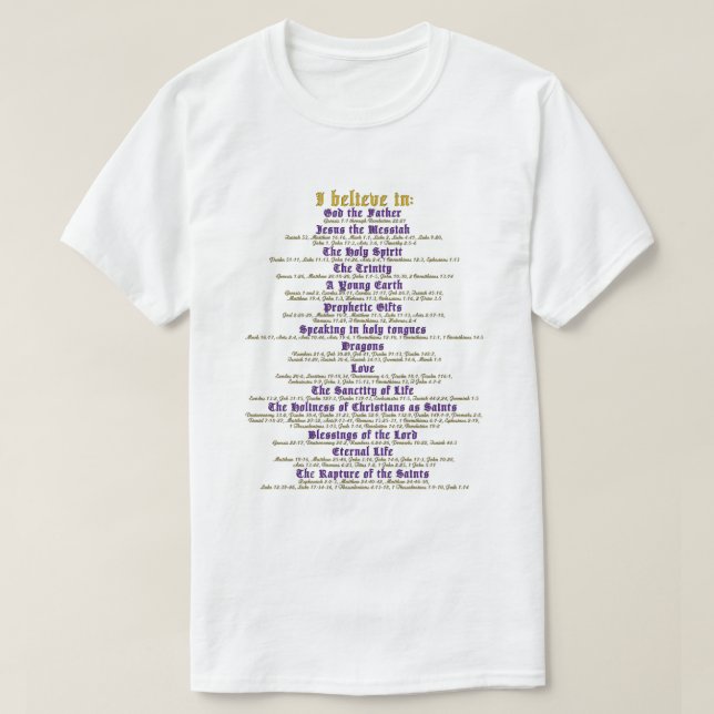 Ich glaube an... Version 2 T-Shirt (Design vorne)