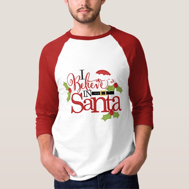 ICH GLAUBE AN WEIHNACHTSMANN T-Shirt (Vorderseite)