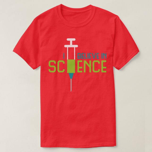 Ich glaube an Wissenschaft T-Shirt (Design vorne)