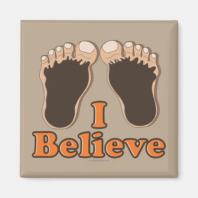 Ich glaube Bigfoot Funny Magnet (Vorne)