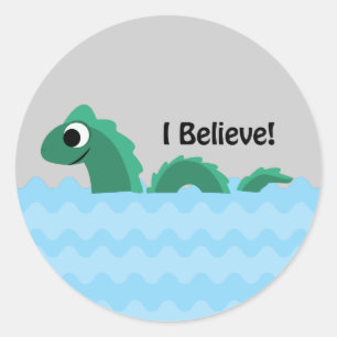 Ich glaube, Champ der See Champlain Monster Runder Aufkleber
