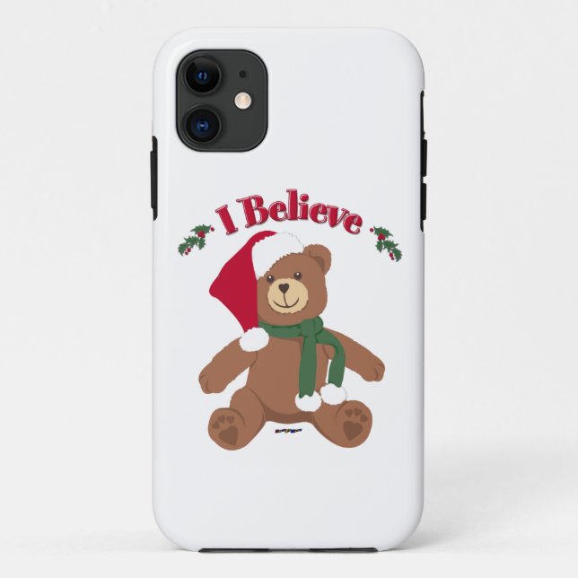 Ich glaube! Christmas Teddy Bear Case-Mate iPhone Hülle (Rückseite)