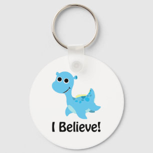 Ich glaube! Cute Blue Nessie Schlüsselanhänger