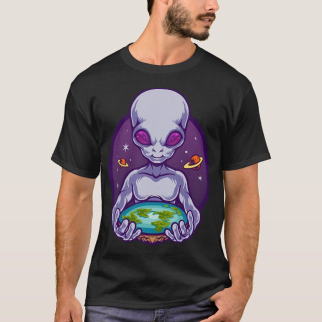 Ich glaube, dass die Alien des Flachlands Ufo Ufo  T-Shirt (Vorderseite)