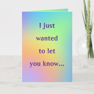 "Ich glaube, du bist Phantastisch" Pastellkarte Karte