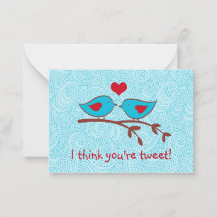 Ich glaube, du tweete Valentinkarten Mitteilungskarte