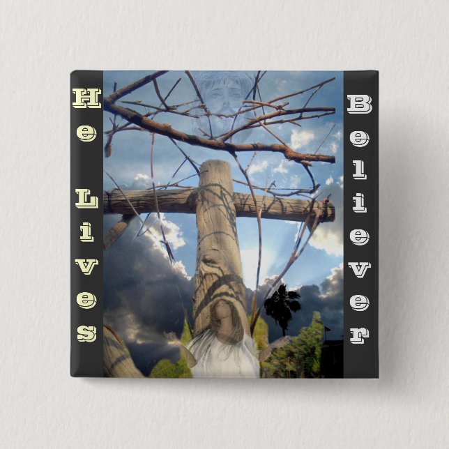 Ich glaube, er lebt_ button (Vorderseite)