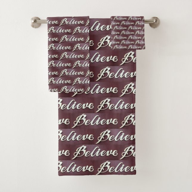 "Ich glaube" Grafikferien Badhandtuch Set (Insitu)