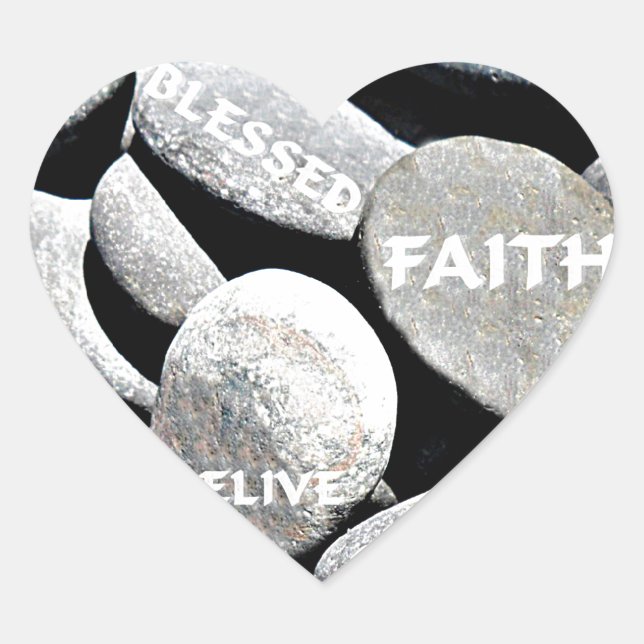 Ich glaube_ Herz-Aufkleber (Vorderseite)