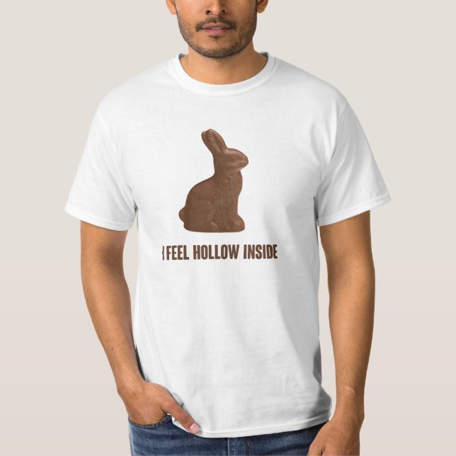 Ich glaube hohlem innerem Schokoladen-Osterhasen T-Shirt (Vorderseite)