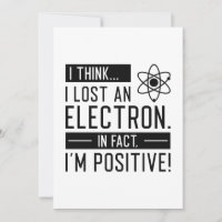 Ich glaube, ich habe ein Elektron verloren, in der