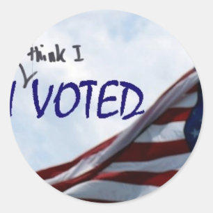 Ich glaube, ich habe gestimmt runder aufkleber