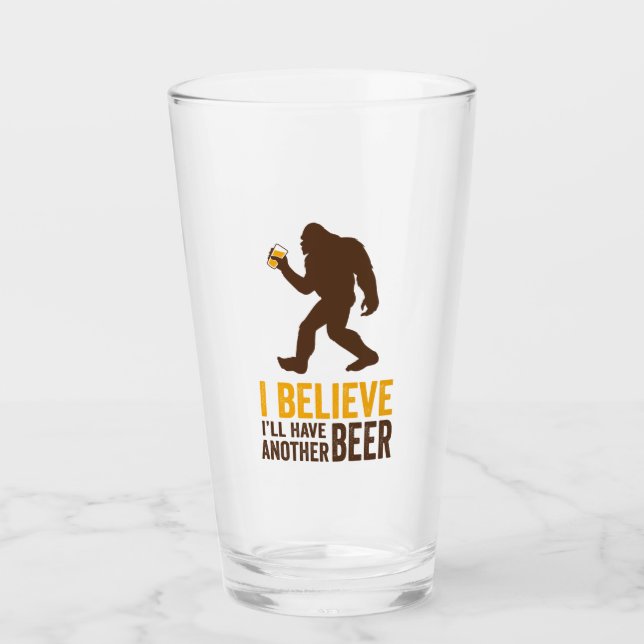 Ich glaube, ich habe noch ein Bier (Bigfoot) Glas (Vorderseite)