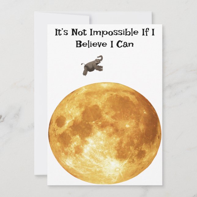 Ich glaube, ich kann Karte (Vorderseite)