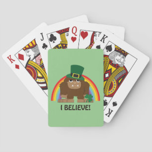 Ich glaube! Leprechaun Bigfoot Spielkarten