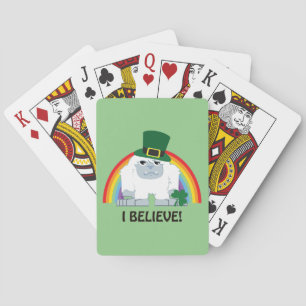 Ich glaube! Leprechaun Yeti Spielkarten
