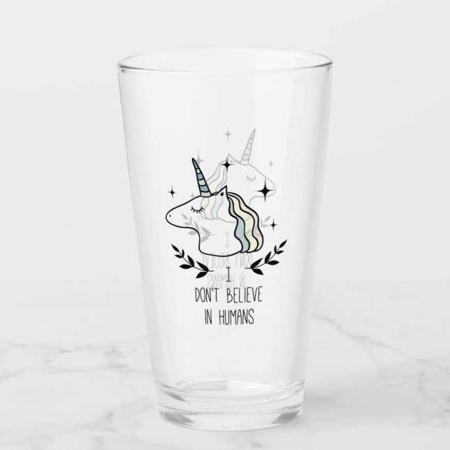 Ich glaube nicht an Menschen Glas (Vorderseite)