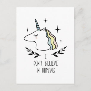 Ich glaube nicht an Menschen Postkarte