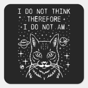 Ich glaube nicht, daher bin ich nicht quadratischer aufkleber