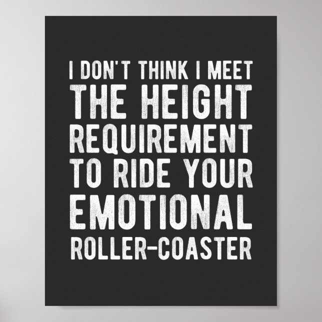 Ich glaube nicht, dass ich die Höhenanforderung fü Poster (Vorne)