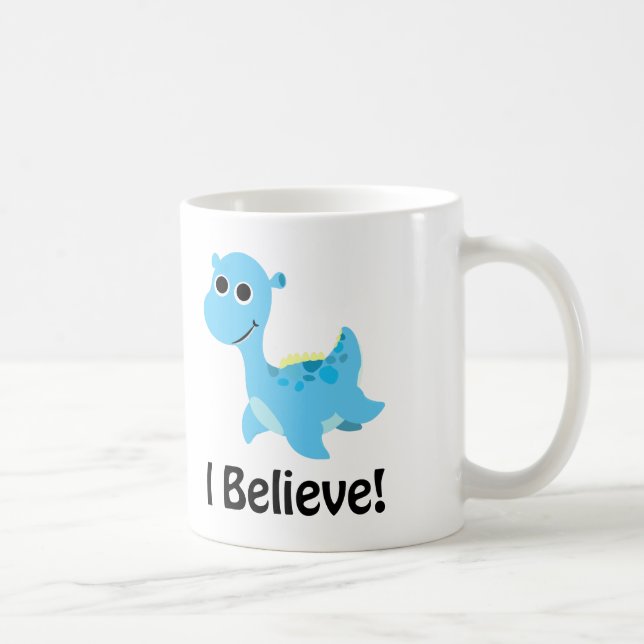 Ich glaube! Niedlich Blue Nessie Tasse (Rechts)