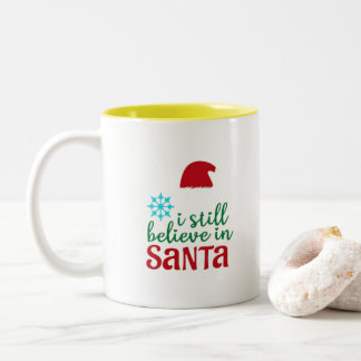 Ich glaube noch an den Weihnachtsmann Zweifarbige Tasse