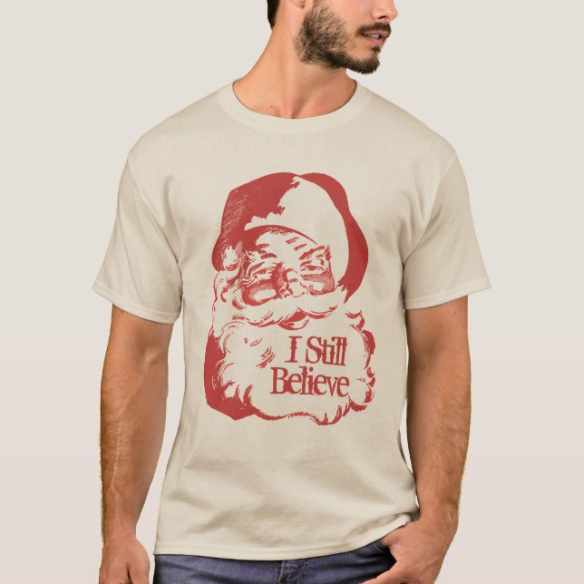 Ich glaube noch Weihnachtsmann-witzigen Shirts (Vorderseite)