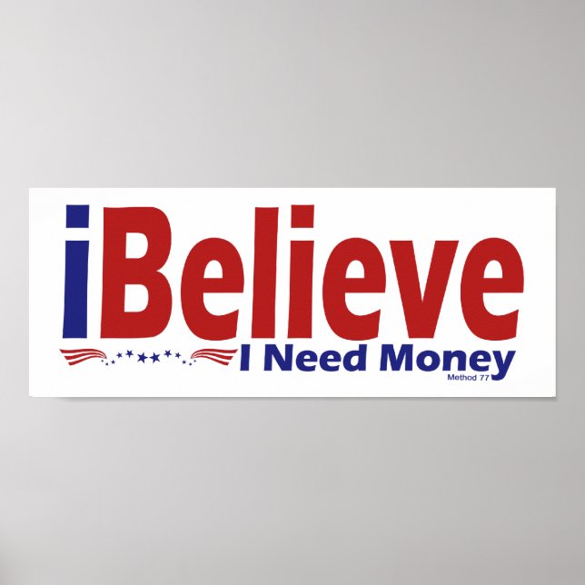 Ich glaube Postern Poster (Vorne)