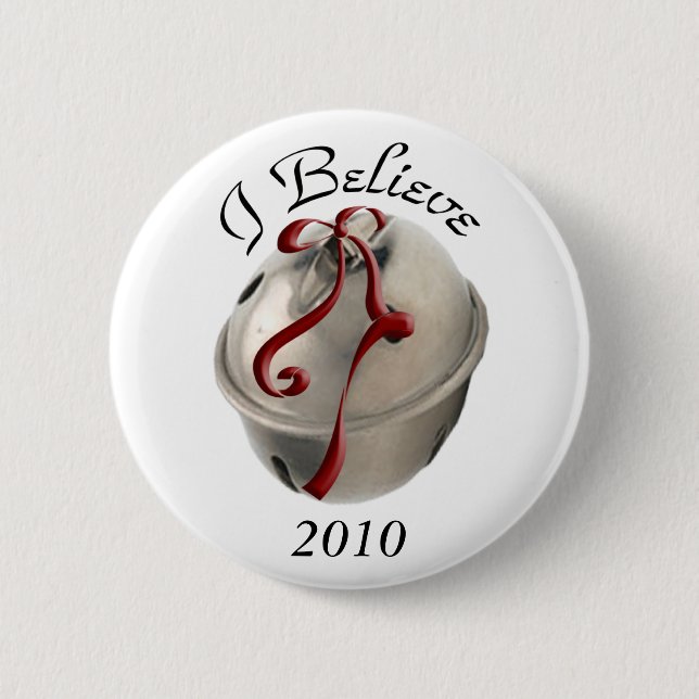 Ich glaube Reindeer Bell Button (Vorderseite)