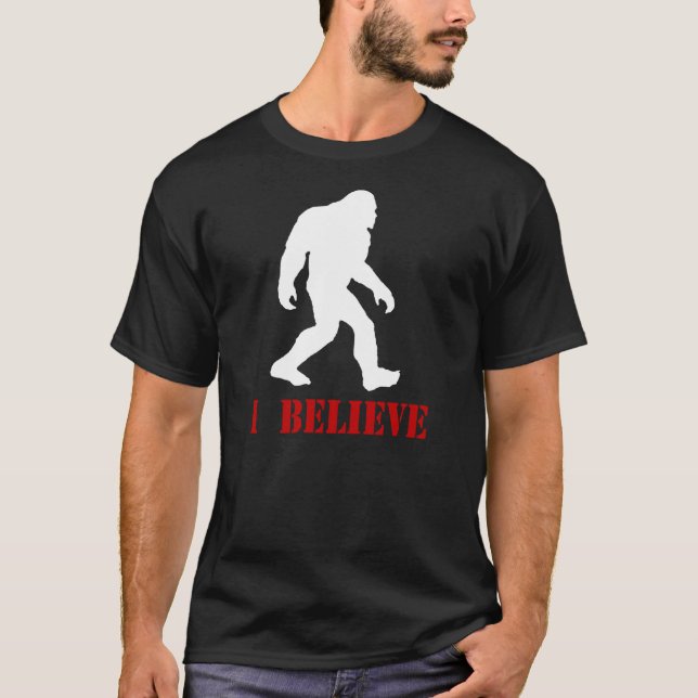 Ich glaube - Retro T - Shirt Bigfoots Sasquatch (Vorderseite)