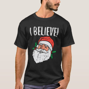 Ich glaube Santa Niedlich Weihnachten Pjs Xmas Paj T-Shirt