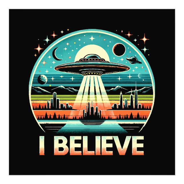 Ich glaube - UFO Fotodruck (Vorne)