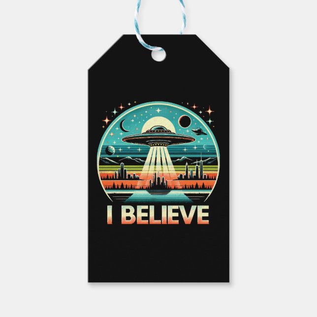Ich glaube - UFO Geschenkanhänger (Vorderseite)