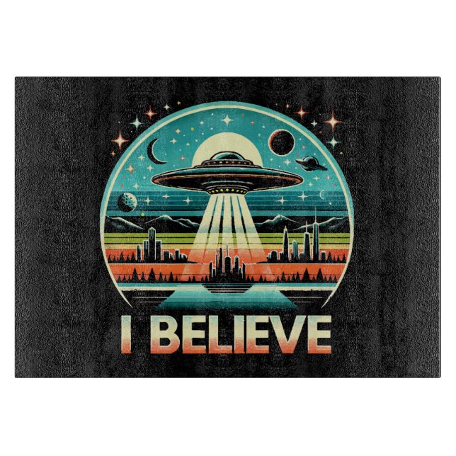 Ich glaube - UFO Schneidebrett (Vorderseite)