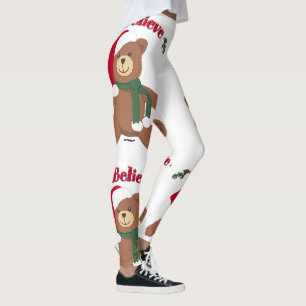 Ich glaube Weihnachten Teddy Bären Leggings