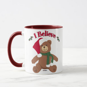 Ich glaube! Weihnachts-Teddybär Tasse