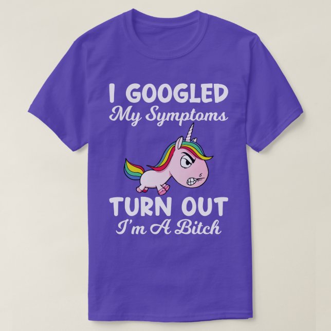 Ich googelte meine Symptome machen Outs Unicorn Fu T-Shirt (Design vorne)