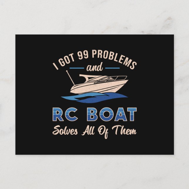Ich Got 99 Probleme und RC Boat Model Funny RC Boa Postkarte (Vorderseite)