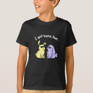 Ich Got Buns Hun Funny Bunny Rabbit Pub Dark BG T-Shirt