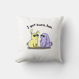 Ich Got Buns Hun Funny Bunny Rabbit Puff Kissen