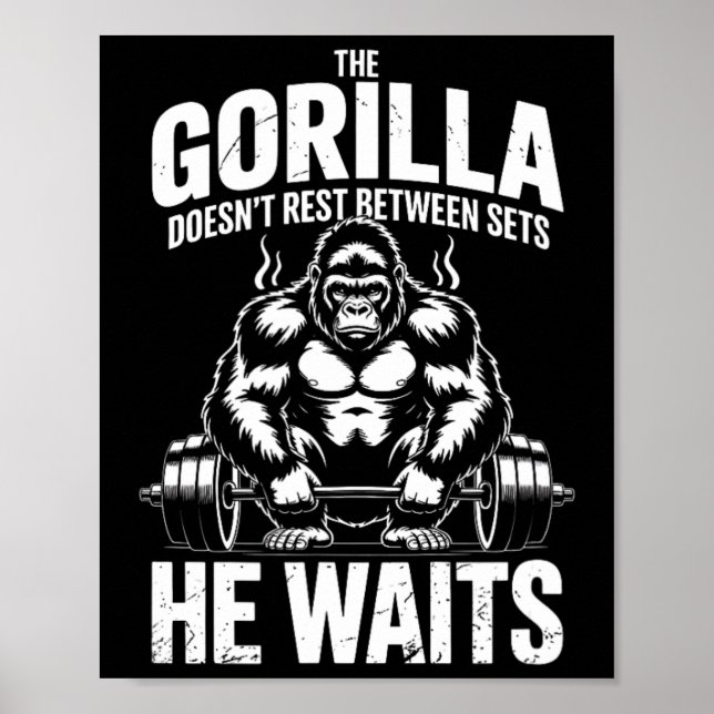 Ich Got, dass Gorilla in mir Phase Gym Workout Bul Poster (Vorne)