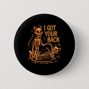 Ich Got dein Ck Funny Halloween Cat Skeleton Skull Button